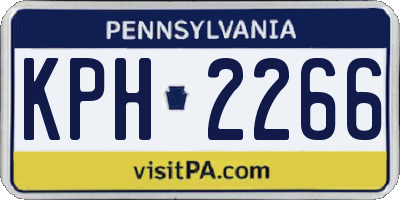 PA license plate KPH2266