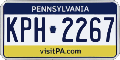 PA license plate KPH2267