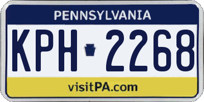 PA license plate KPH2268