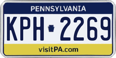 PA license plate KPH2269