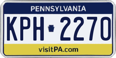 PA license plate KPH2270