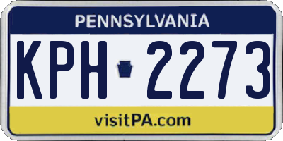 PA license plate KPH2273
