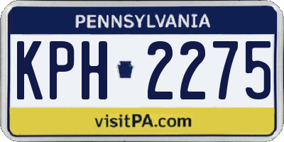 PA license plate KPH2275
