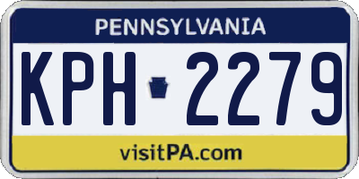 PA license plate KPH2279