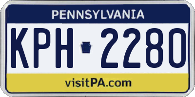 PA license plate KPH2280