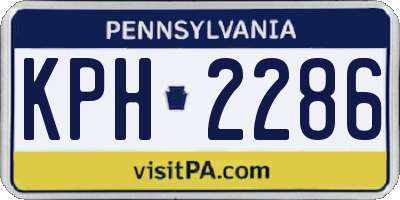 PA license plate KPH2286