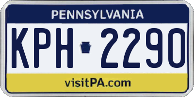 PA license plate KPH2290