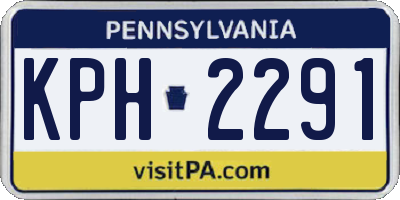 PA license plate KPH2291