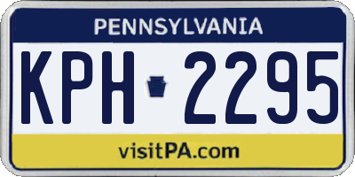 PA license plate KPH2295