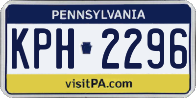 PA license plate KPH2296