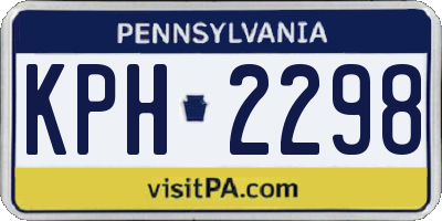 PA license plate KPH2298