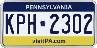 PA license plate KPH2302