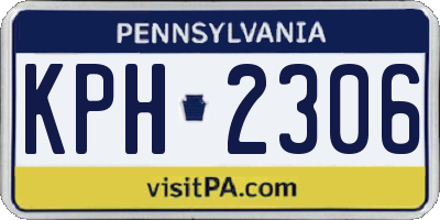 PA license plate KPH2306