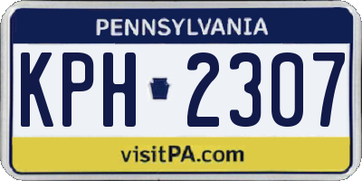 PA license plate KPH2307