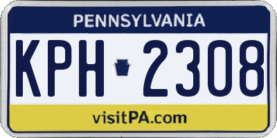 PA license plate KPH2308