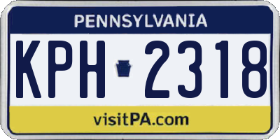 PA license plate KPH2318
