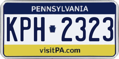 PA license plate KPH2323