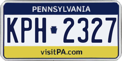PA license plate KPH2327
