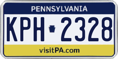 PA license plate KPH2328