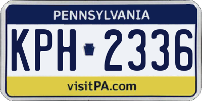 PA license plate KPH2336