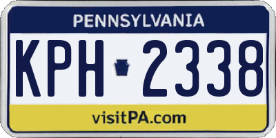 PA license plate KPH2338