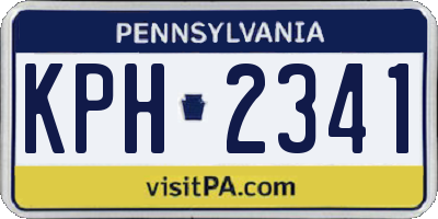 PA license plate KPH2341