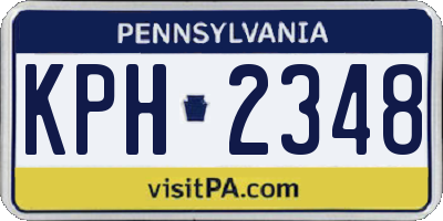 PA license plate KPH2348