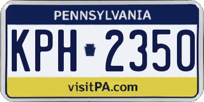 PA license plate KPH2350