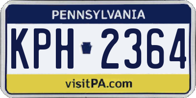 PA license plate KPH2364