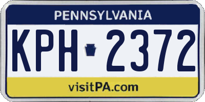 PA license plate KPH2372