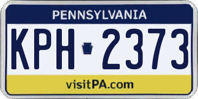 PA license plate KPH2373