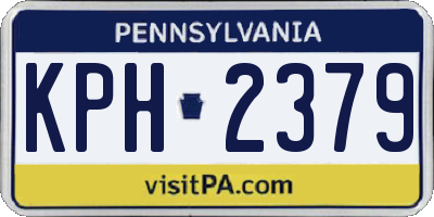 PA license plate KPH2379