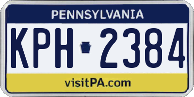 PA license plate KPH2384