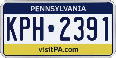 PA license plate KPH2391