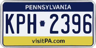 PA license plate KPH2396