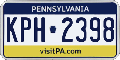 PA license plate KPH2398