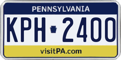 PA license plate KPH2400