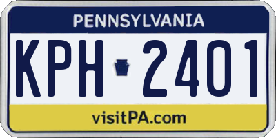PA license plate KPH2401