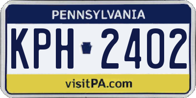 PA license plate KPH2402
