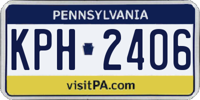 PA license plate KPH2406