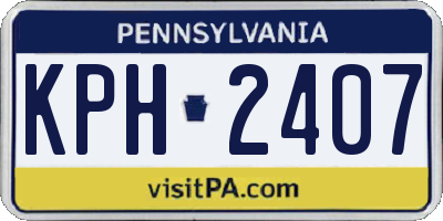 PA license plate KPH2407