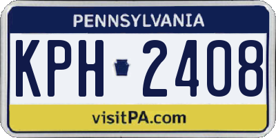 PA license plate KPH2408
