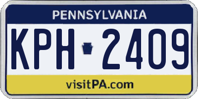 PA license plate KPH2409