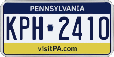 PA license plate KPH2410