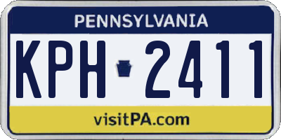 PA license plate KPH2411