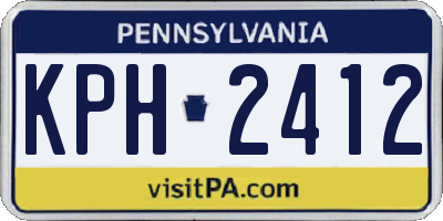 PA license plate KPH2412