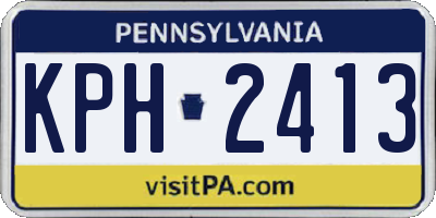 PA license plate KPH2413