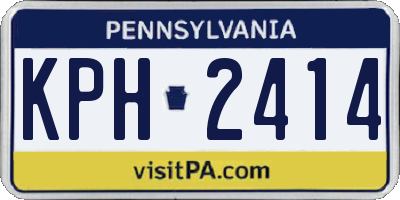PA license plate KPH2414
