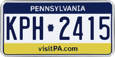 PA license plate KPH2415