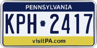 PA license plate KPH2417